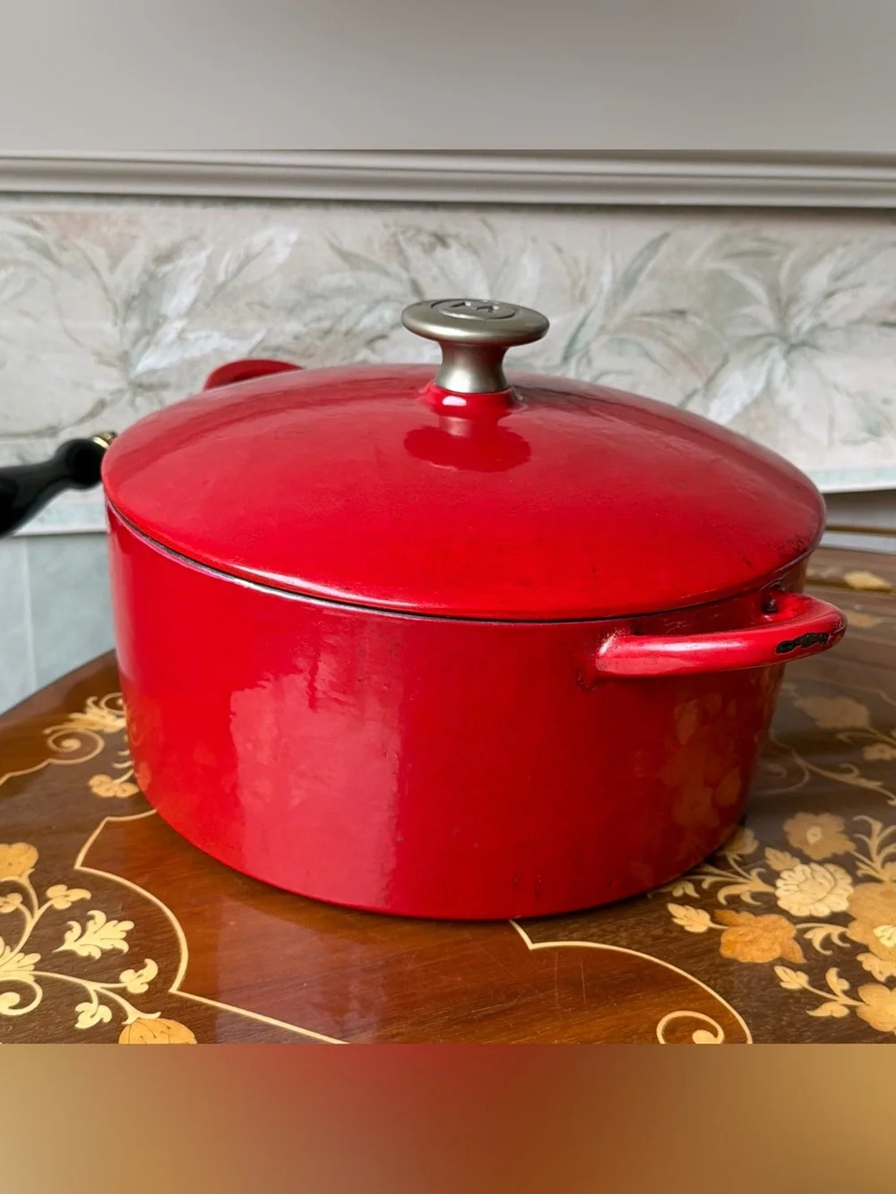 Round Dutch Oven Mario Batali Cast Iron Enameled Red